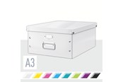 Archivierung und Aufbewahrung - Leitz Click & Store WOW Aufbewahrungs- und Transportbox Groß (Für A3) Weiß - 60450001