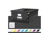 Archivierung und Aufbewahrung - Leitz Click & Store WOW Aufbewahrungs- und Transportbox Groß (Für A3) Schwarz - 60450095