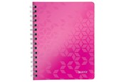 Blöcke, Formulare und Notizbücher - Leitz  WOW Collegeblock A5 liniert, spiralgebunden mit PP-Einband Pink - 46390023