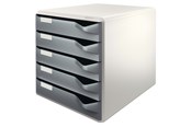 Schreibtischzubehör - Leitz Postset mit Schubladen Dunkelgrau - 52800089