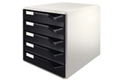 Schreibtischzubehör - Leitz Postset mit Schubladen Schwarz - 52800095