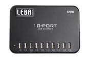 Handys - Adapter und Ladegeräte - LEBA Innovation NoteCharge 10 Ports USB-A Charger 120 W - NCHAR-U10-SC