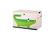 Kinderzimmer - 3 Sprouts Opbevaringskasse med låg Crocodile - ITCCRO