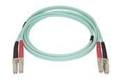 Netzwerk - Kabel - StarTech.com Aqua OM4 Duplex Multimode Fiber Optic Cable - 100 Gb - 50/125 - LSZH - LC/LC - 1 m - network cable - 1 m - aqua - Blau - 1m - 450FBLCLC1