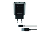 Handys - Adapter und Ladegeräte - CELLULAR USB-C Charger Kit QC Black - ACHHUKITQCTYCK