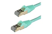 Netzwerk - Kabel - StarTech.com 0.5m Aqua Cat6a / Cat 6a Shielded Ethernet Patch Cable 0.5 m - patch cable - 50 cm - aqua - 0.5m - 6ASPAT50CMAQ