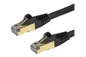 Netzwerk - Kabel - StarTech.com 0.5m Black Cat6a / Cat 6a Shielded Ethernet Patch Cable 0.5 m - patch cable - 50 cm - black - 0.5m - 6ASPAT50CMBK