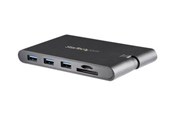 Dockingstationen - StarTech.com USB-C Multiport Adapter w/ HDMI and VGA - 3x USB 3.0 - SD - PD - external video adapter - black - DKT30CHVSCPD