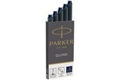 Utensilien zum Schreiben und Zeichnen - Parker Tintenpatronen für Füller | lange Patronen | blauschwarze QUINK Tinte | 5 Stück - S0116250