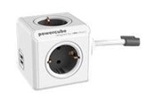Stromkabel (Extern) - PowerCube Extended USB 1.5 meter (Type F) - Grey - 1406GY/DEEUPC