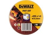 Winkelschleifer - Dewalt 125mm x 1mm Cutting Disc 10/TIN (10 TIN Display) - DT3507-QZ