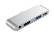 Dockingstationen - Satechi Aluminum Type-C Mobile Pro Hub Adapter - docking station - Silver - ST-TCMPHS