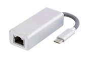 Netzwerkadapter (Netzkarte, Druckserver, u.s.w.) - Deltaco USB C Network Adapter Gigabit RJ45 white - USBC-1080
