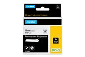 Papier, Fotopapier und Etiketten - DYMO Rhino Industrie Permanente Polyesteretiketten | 12 mm x 5,5 m | Schwarz auf Weiß - 18483