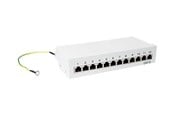 Netzwerkzubehör - LogiLink NP0017A Cat.6 Patch Panel 12-Port Shielded Desktop Light Grey - NP0017A