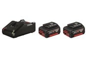 Akkus & Ladegeräte - Bosch Professional Blue bosch 18v battery pack 2x4.0ah w/charger - 1600A019S0