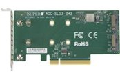 Dockingstationen - Supermicro 2x NVMe PCIe 3.0 x8 Low Profile - AOC-SLG3-2M2-O