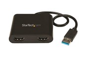 Display Kabel - StarTech.com USB to Dual HDMI Adapter - USB to HDMI Adapter - 4K - external video adapter - MCT Trigger II - 64 MB - black - USB32HD2