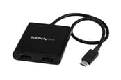 Display Kabel - StarTech.com 2-Port USB-C to HDMI MST Hub - 4K Dual Monitor Splitter - external video adapter - black - MSTCDP122HD