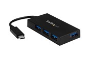 USB-Hubs - StarTech.com 4-Port USB-C Hub - USB-C to 4x USB-A - USB 3.0 Hub - Includes Power Adapter - hub - 4 ports USB-Hubs - USB 3.2 - 4 - Schwarz - HB30C4AFS