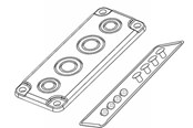 Schaltkästen und Schränke - FIBOX Flange set size 2 2xm20/32+2xm25/40 - 2550405