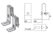 Tabletts, Schienenverteiler und Armaturen - Wibe Wall bracket 11/75 pre-galvanized - 721106