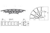 Tabletts, Schienenverteiler und Armaturen - Wibe 90 bend 15-400 internal pre-galvanized - 723063