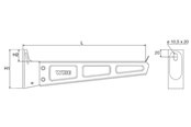 Tabletts, Schienenverteiler und Armaturen - Wibe Cantilever arm 50i-300 pre-galvanized - 791414
