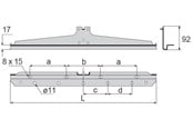 Tabletts, Schienenverteiler und Armaturen - Wibe Support bracket 3/200 hdg - 720762