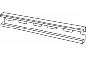 Tabletts, Schienenverteiler und Armaturen - Wibe Mounting rail 40s hdg - 717001