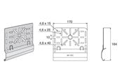 Tabletts, Schienenverteiler und Armaturen - Wibe Junction box plate 35s hdg - 731746