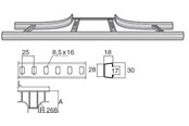 Tabletts, Schienenverteiler und Armaturen - Wibe T-junction 16/300 hdg - 716196