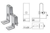 Tabletts, Schienenverteiler und Armaturen - Wibe Wall bracket 11/25 hdg - 713204