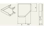 Tabletts, Schienenverteiler und Armaturen - Wibe Corner piece 90 100mm - CSU36061002
