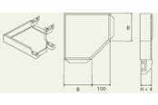 Tabletts, Schienenverteiler und Armaturen - Wibe Corner piece 90 200mm - CSU36062002