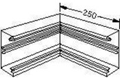 Tabletts, Schienenverteiler und Armaturen - Hager Inner corner br 70130 pw - L8771PERL