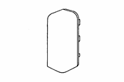 Tabletts, Schienenverteiler und Armaturen - Tehalit End left sl 20051 m 5554 perlewhite - M5554PH