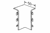 Tabletts, Schienenverteiler und Armaturen - Tehalit Internal corner sl 20051 m 5551 perlewhite - M5551PH
