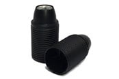 Zubehör (Halterungen, Steckdosen etc.) - Teknisk Belysnings Industri E14 lampholder m10 threaded shell black - 300B0108