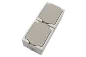 Schaltereinheiten - VAERK Switch double ip54 vertical grey - 9-813-0