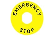 Druckknöpfe und Signalgeräte - Schneider Electric E. stop legend plate - ZBY8330