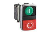 Druckknöpfe und Signalgeräte - Schneider Electric Harmony double pushbutton complete with white i on green pus - XB4BL73415