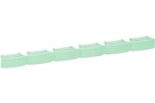 Kupferverkabelung - LK Colour code bar green for patchpanel 6p - 208B7171
