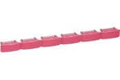 Kupferverkabelung - LK Colour code bar red for patchpanel 6port - 208B7172