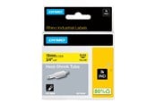 Papier, Fotopapier und Etiketten - DYMO Rhino Industrie Schrumpfschlauch-Kabeletiketten | 19 mm x 1,5 m | Schwarz auf gelb - 18058