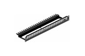 Kupferverkabelung - Leviton Patch panel for 24xrj45 tool-free jacks 1u black - MMCPNLX24SIJ2MIL