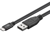 USB Kabel - Pro USB-A <-> USB-C - 1.8m - USB 3.0 - Schwarz - PUSB3.0-AC-BLK-1.8M