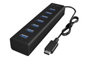 USB-Hubs - ICY BOX Hub 7-Port USB 3.0 IB-HUB1700-C3 USB-Hubs - USB 3.2 - 7 - Schwarz - IB-HUB1700-C3