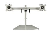 Monitorhalterung - StarTech.com Dual-Monitor Stand for up to 24" Monitors - Horizontal Silver - stand - ARMDUOSS