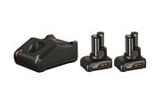 Akkus & Ladegeräte - Bosch Professional Blue bosch 12v battery pack 2x6.0ah w/charger - 1600A01B20